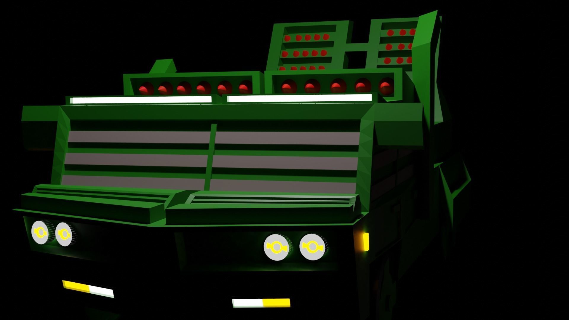 Low poly Military vehicles Low-poly 3D model_5