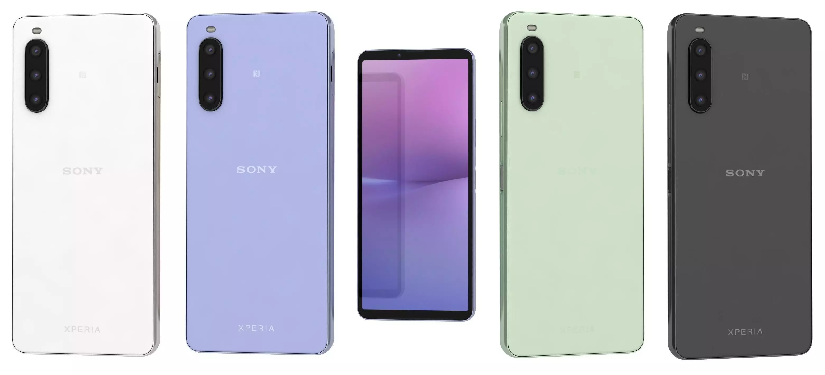 Sony Xperia 10 V All Colors Low-poly 3D model_0