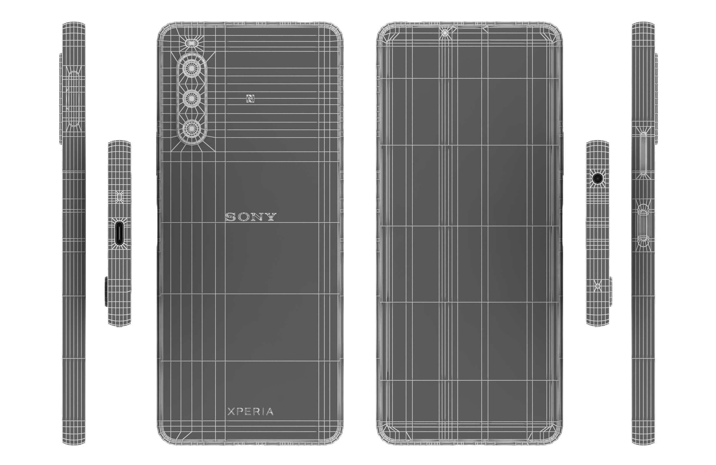 Sony Xperia 10 V All Colors Low-poly 3D model_49