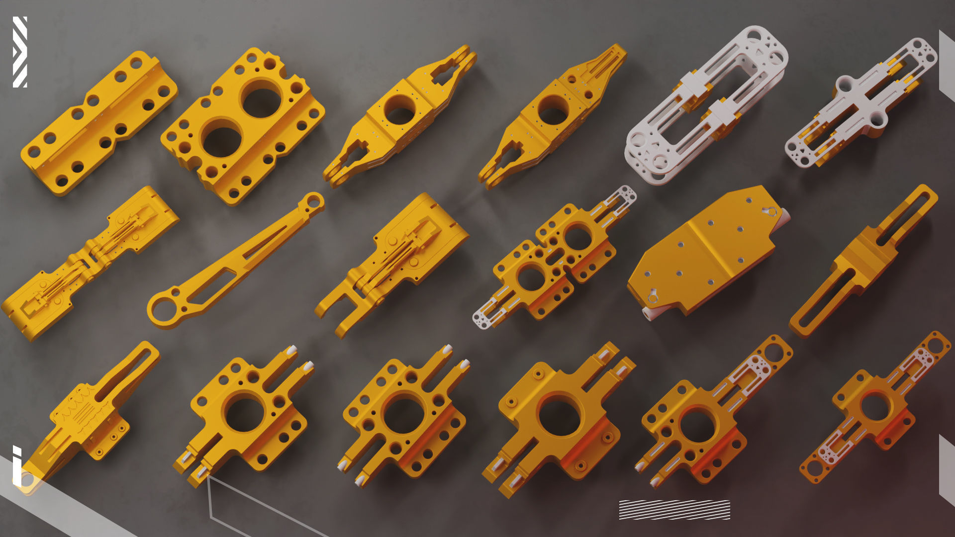 200 Hard Surface Detail Kitbash 3D model_5