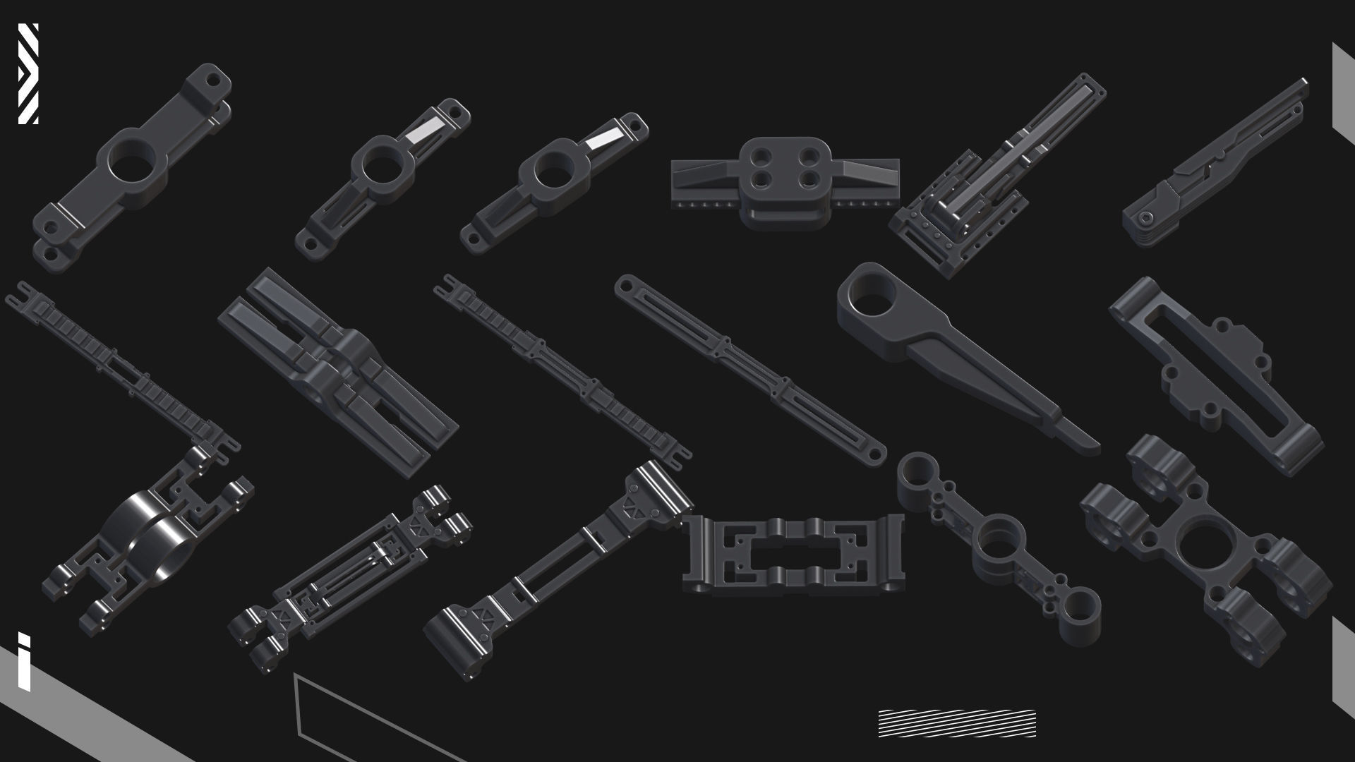 200 Hard Surface Detail Kitbash 3D model_11