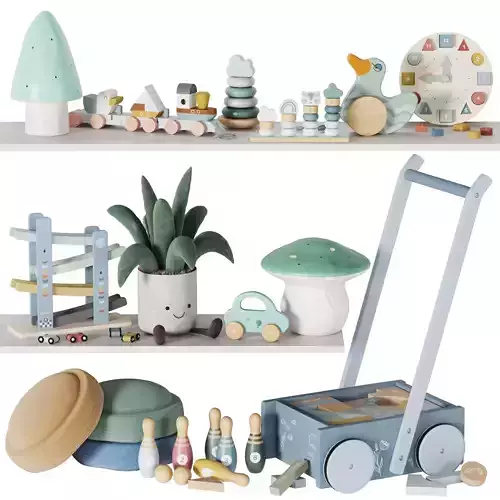 children decor set 08 3D model