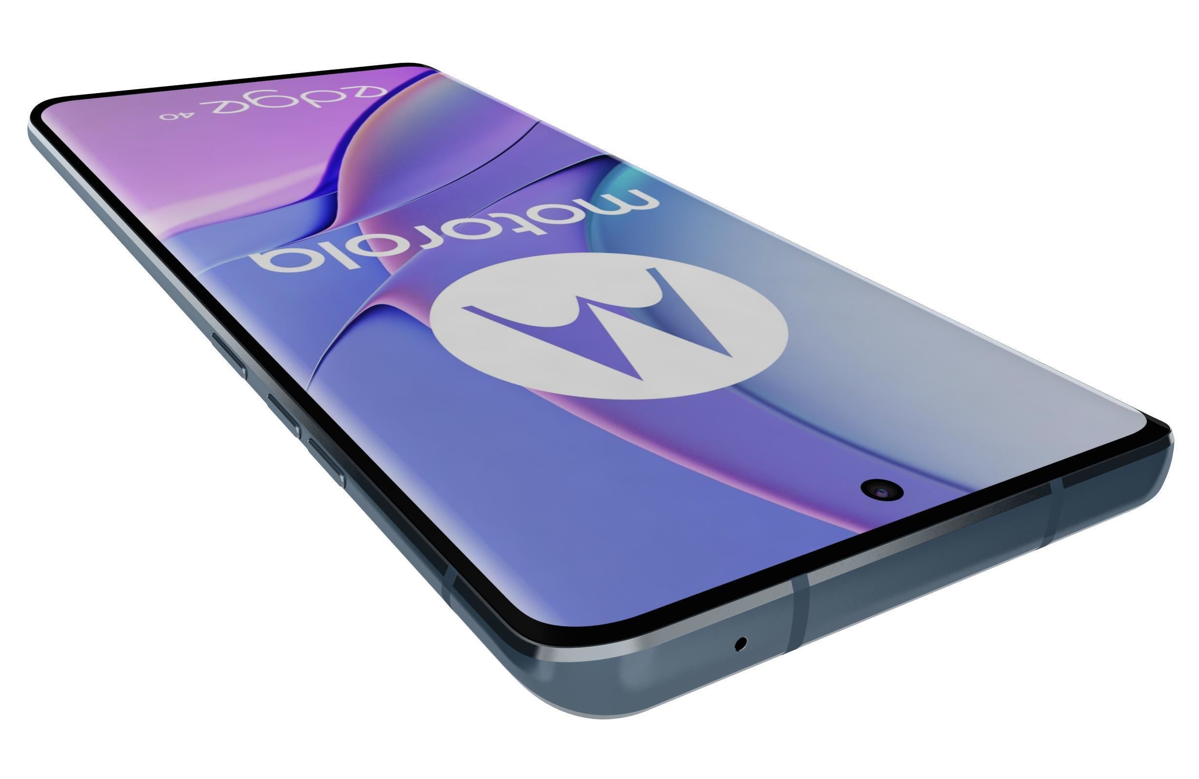 Motorola Edge 40 Blue Low-poly 3D model_13
