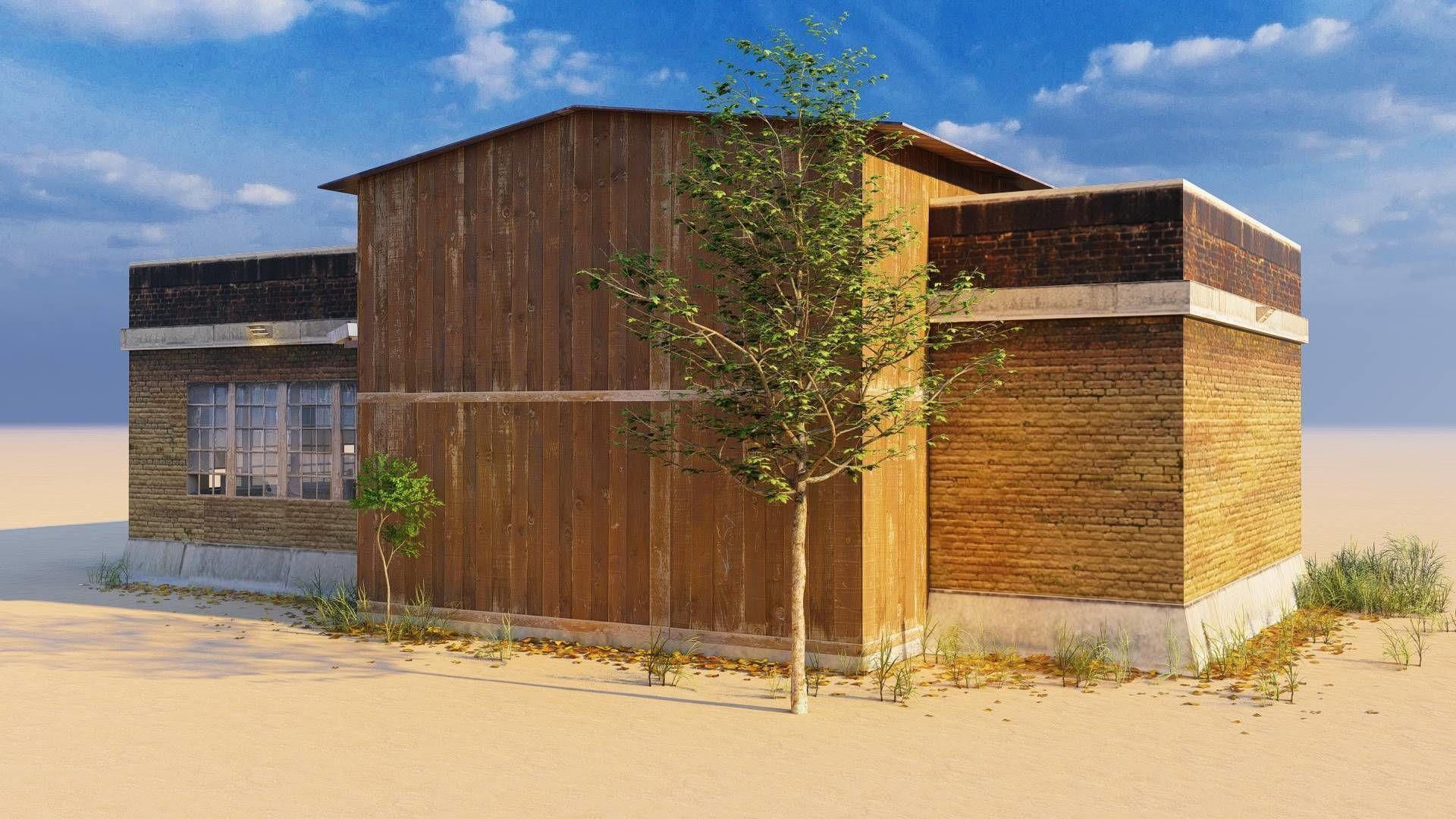 CCTV Building Low-poly 3D model_9