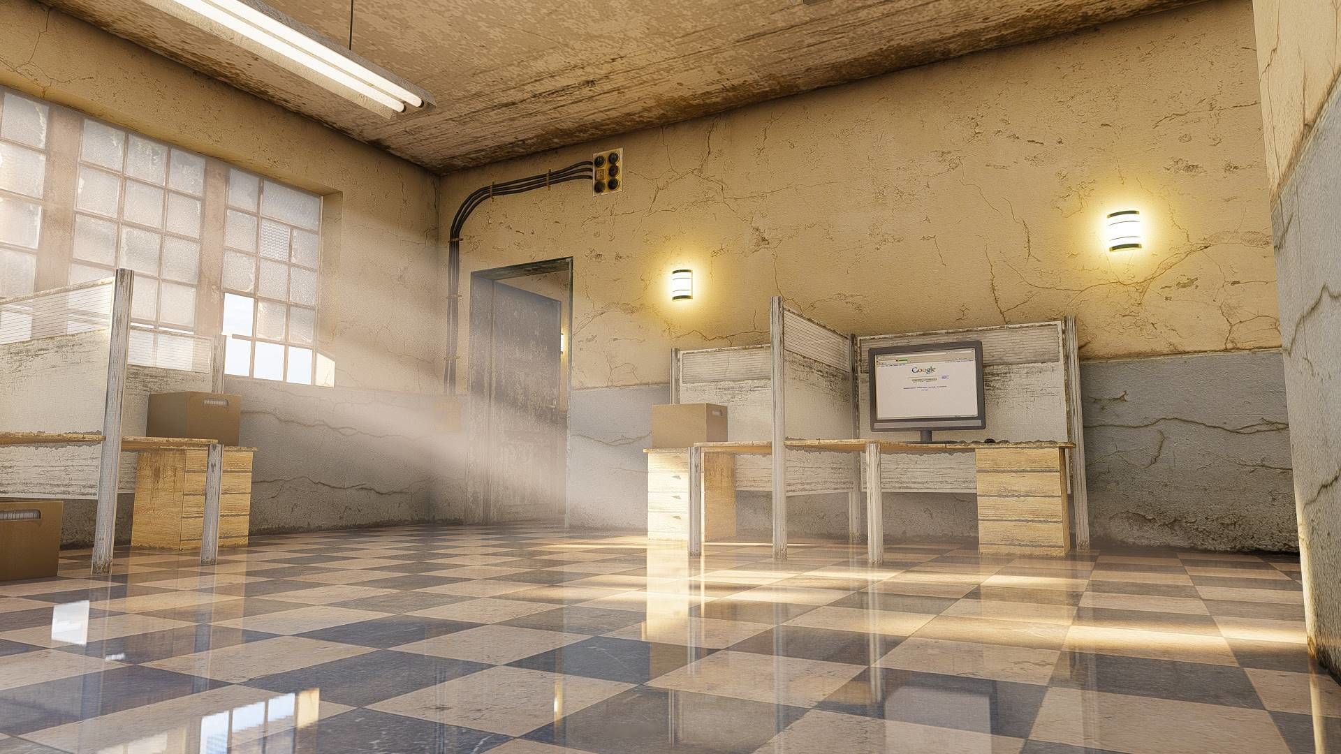 CCTV Building Low-poly 3D model_8