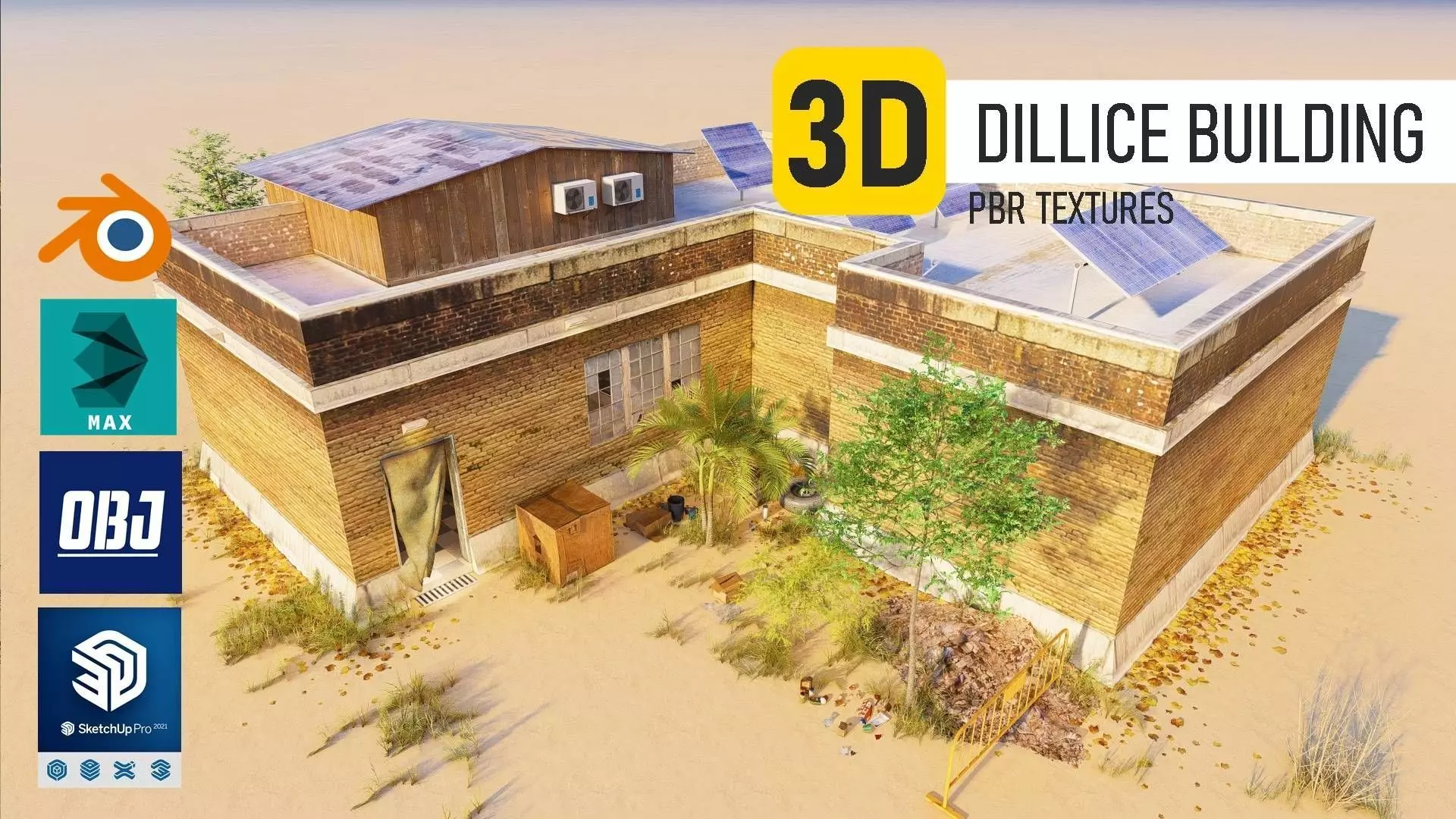 CCTV Building Low-poly 3D model_0