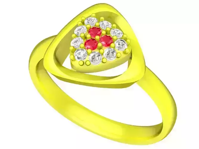 5212 trillion halo diamond engagement ring