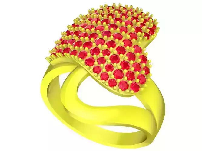 5214 Fashion Heart Diamond Ring for Lady