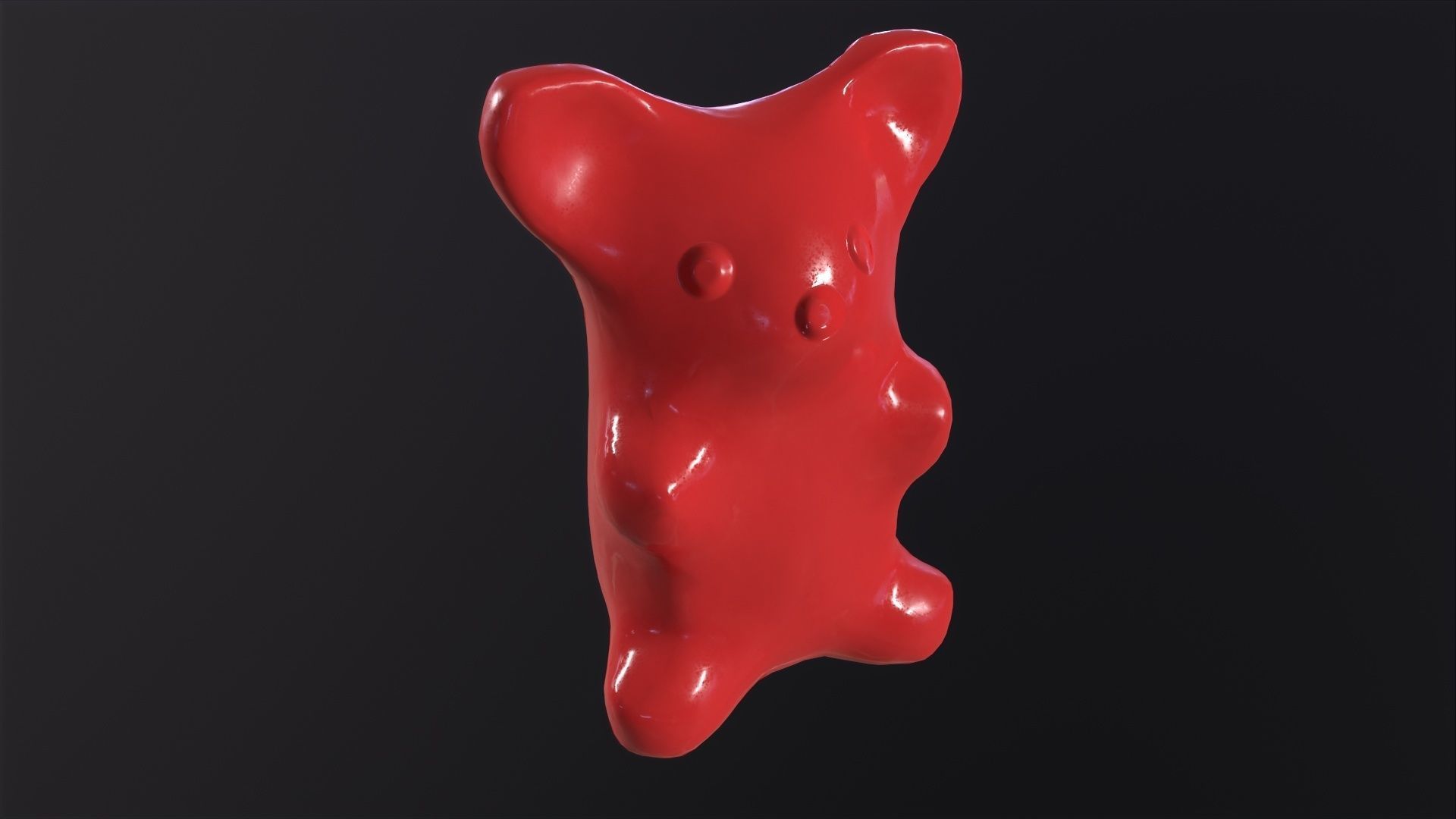 Gummy Bear 3D Model Low-poly 3D model_3