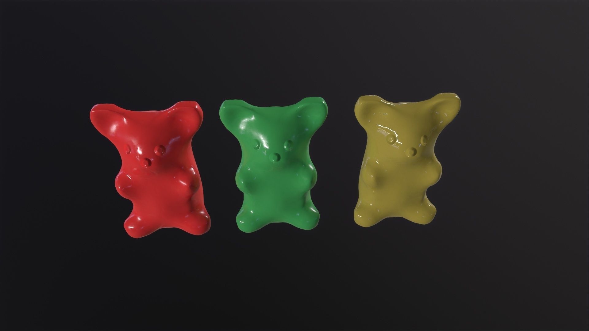 Gummy Bear 3D Model Low-poly 3D model_2