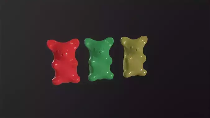 Gummy Bear 3D Model Low-poly 3D model