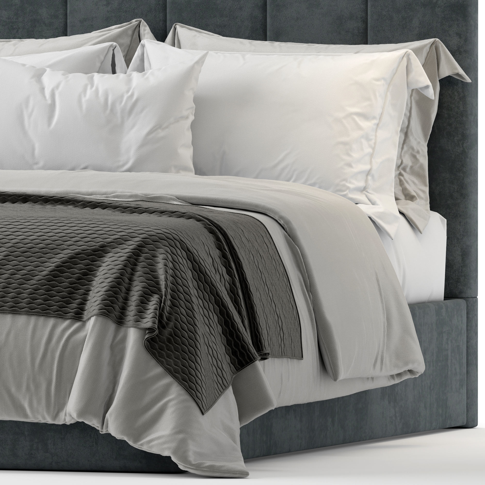 Kennedy Low Bed Headboard 3D model_3