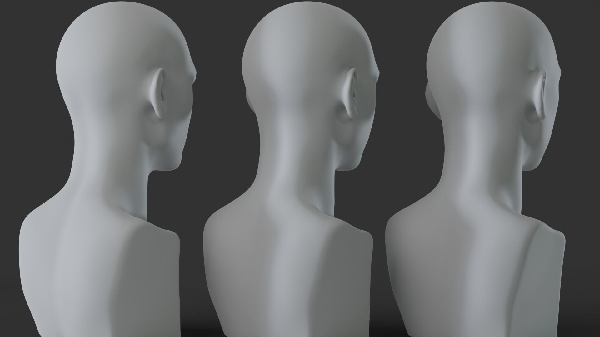 Female Head 3D model_4