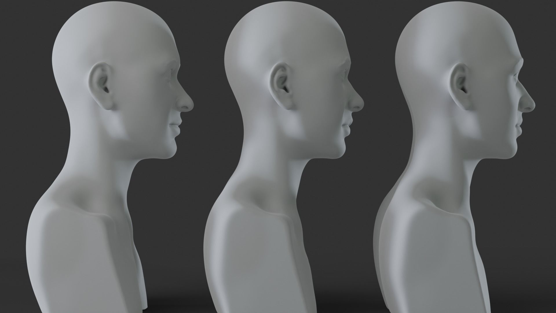 Female Head 3D model_3