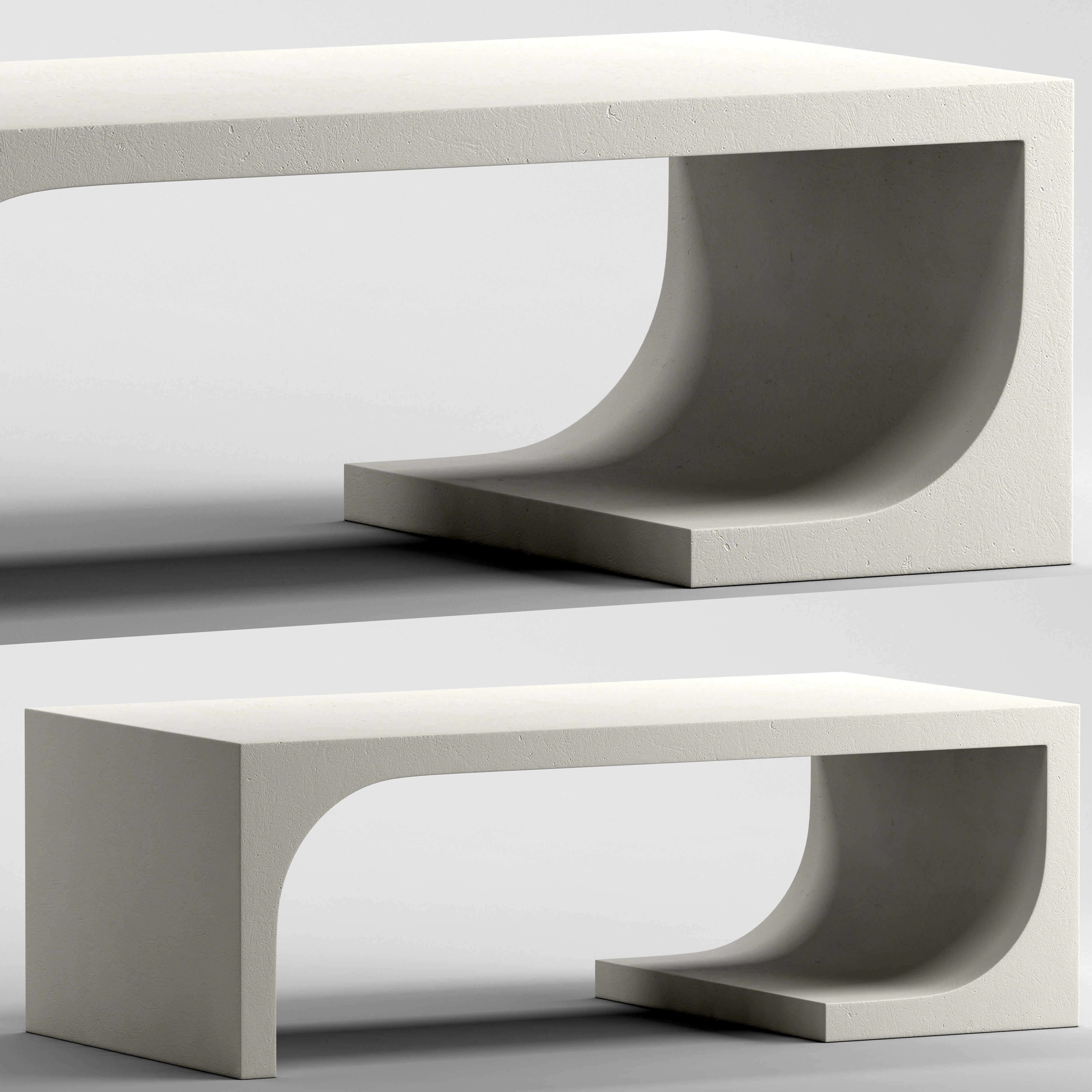 Slope coffee table 3D model_1