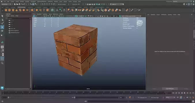 Brick Set AR VR PBR  Lowpoly with game ready 3d Model