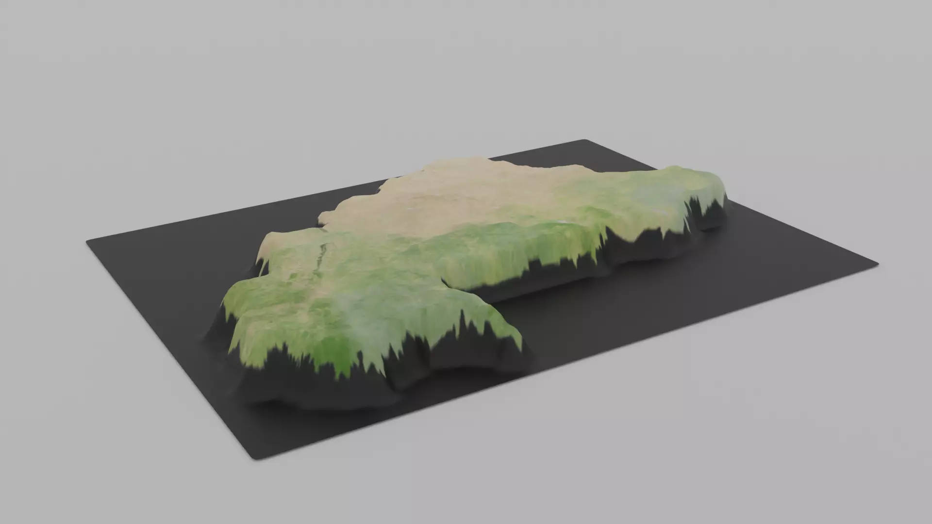 Burkina Faso Map Country Low-poly 3D model