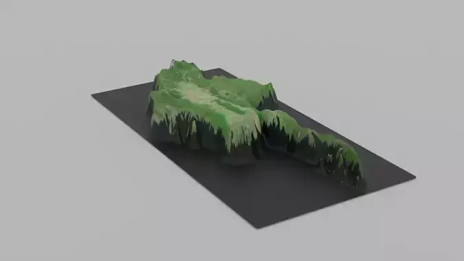 Burma Map Country Low-poly 3D model