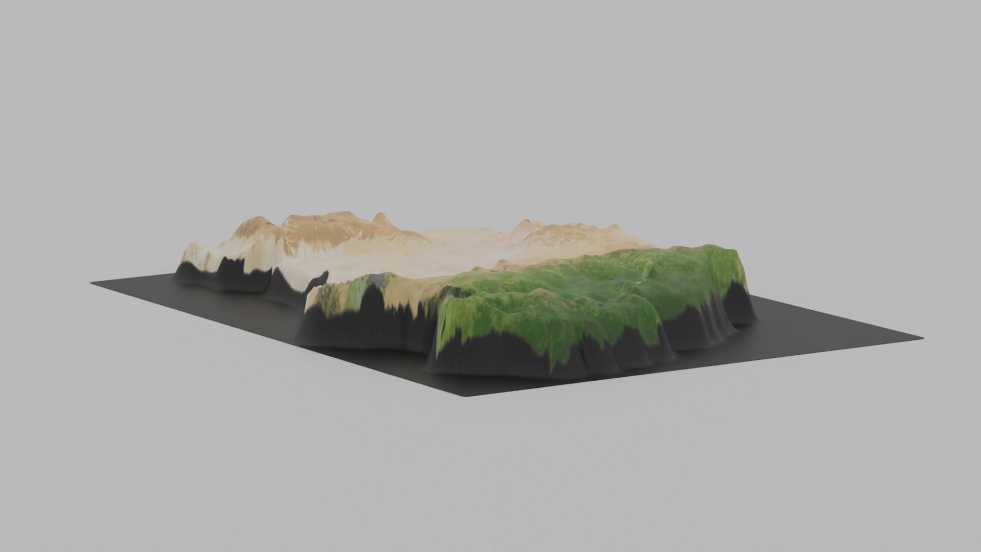 Chad Map Country Low-poly 3D model_6