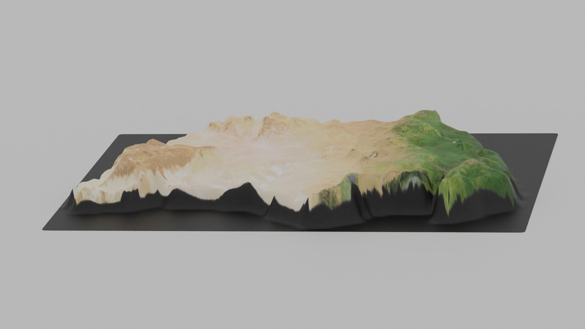 Chad Map Country Low-poly 3D model_2