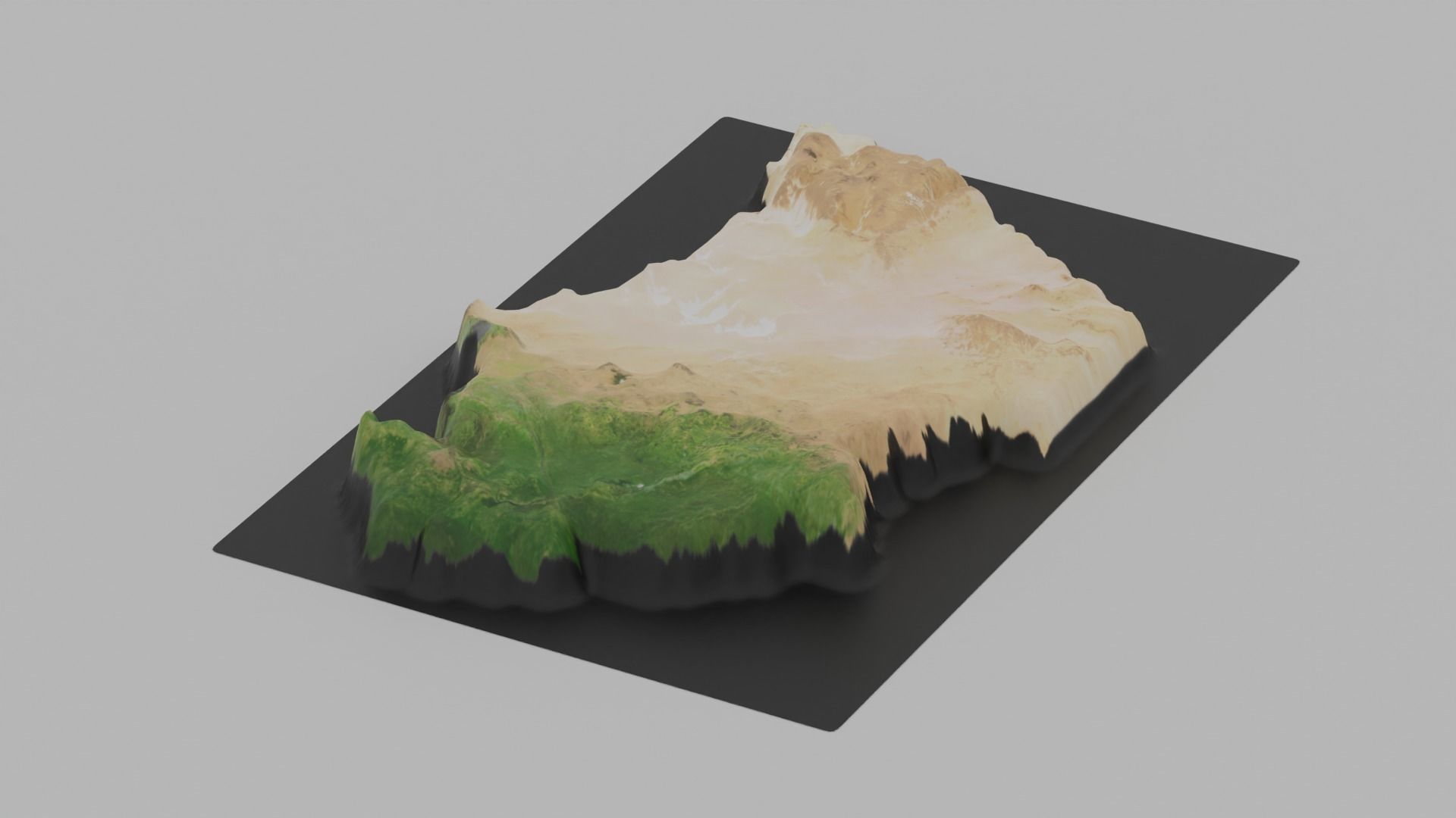 Chad Map Country Low-poly 3D model_5