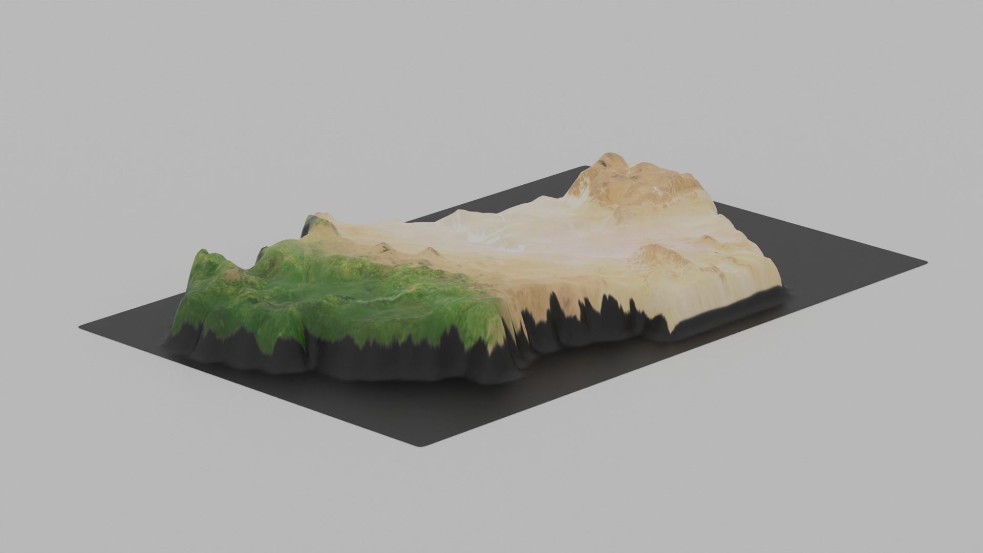 Chad Map Country Low-poly 3D model_7