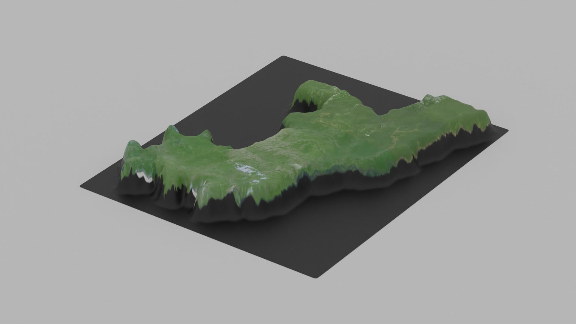 Congo Map Country Low-poly 3D model_1