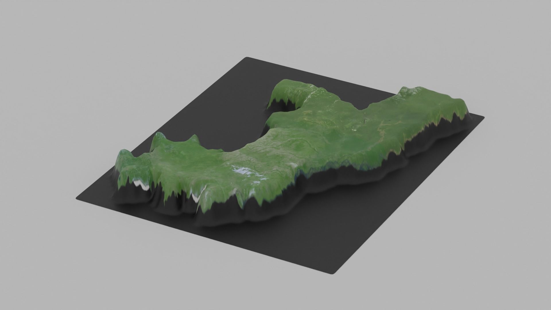 Congo Map Country Low-poly 3D model_5