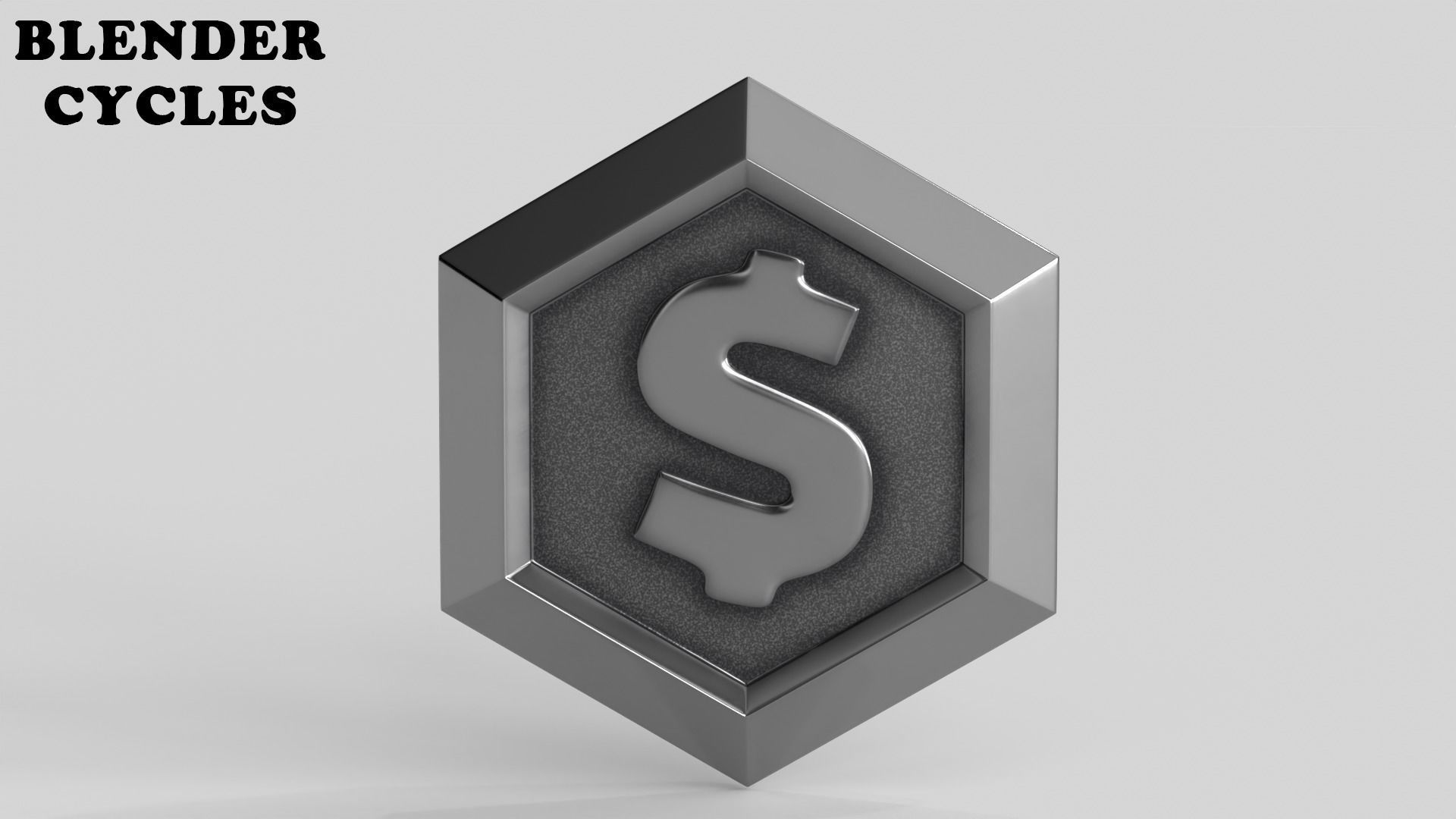 Game Coin Icon Symbol v15 Low-poly 3D model_8