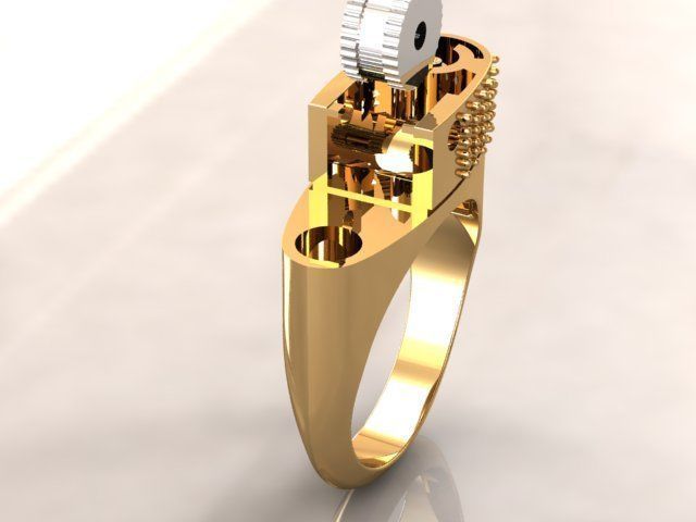 gem ring lighter mode 3D print model_10