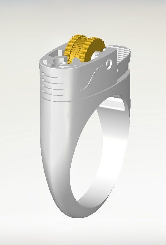 gem ring lighter mode 3D print model_16