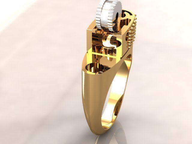 gem ring lighter mode 3D print model_11