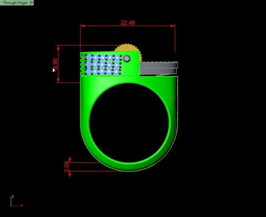 gem ring lighter mode 3D print model_4