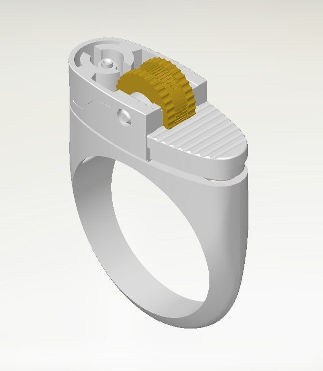 gem ring lighter mode 3D print model_18