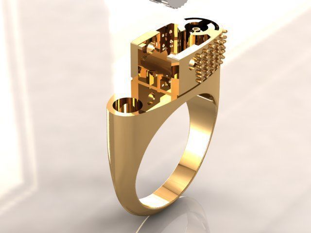 gem ring lighter mode 3D print model_8