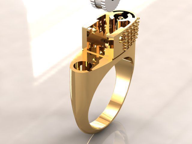 gem ring lighter mode 3D print model_9