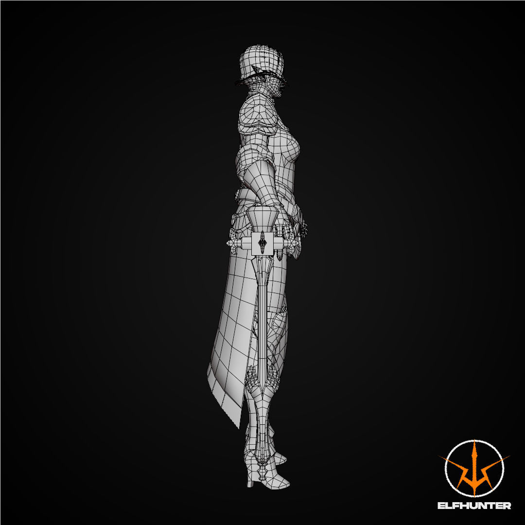 3D model EXCLUSIVE ELF HUNTER EDITION RIGGED CHARACTER ELF WARRIOR ...
