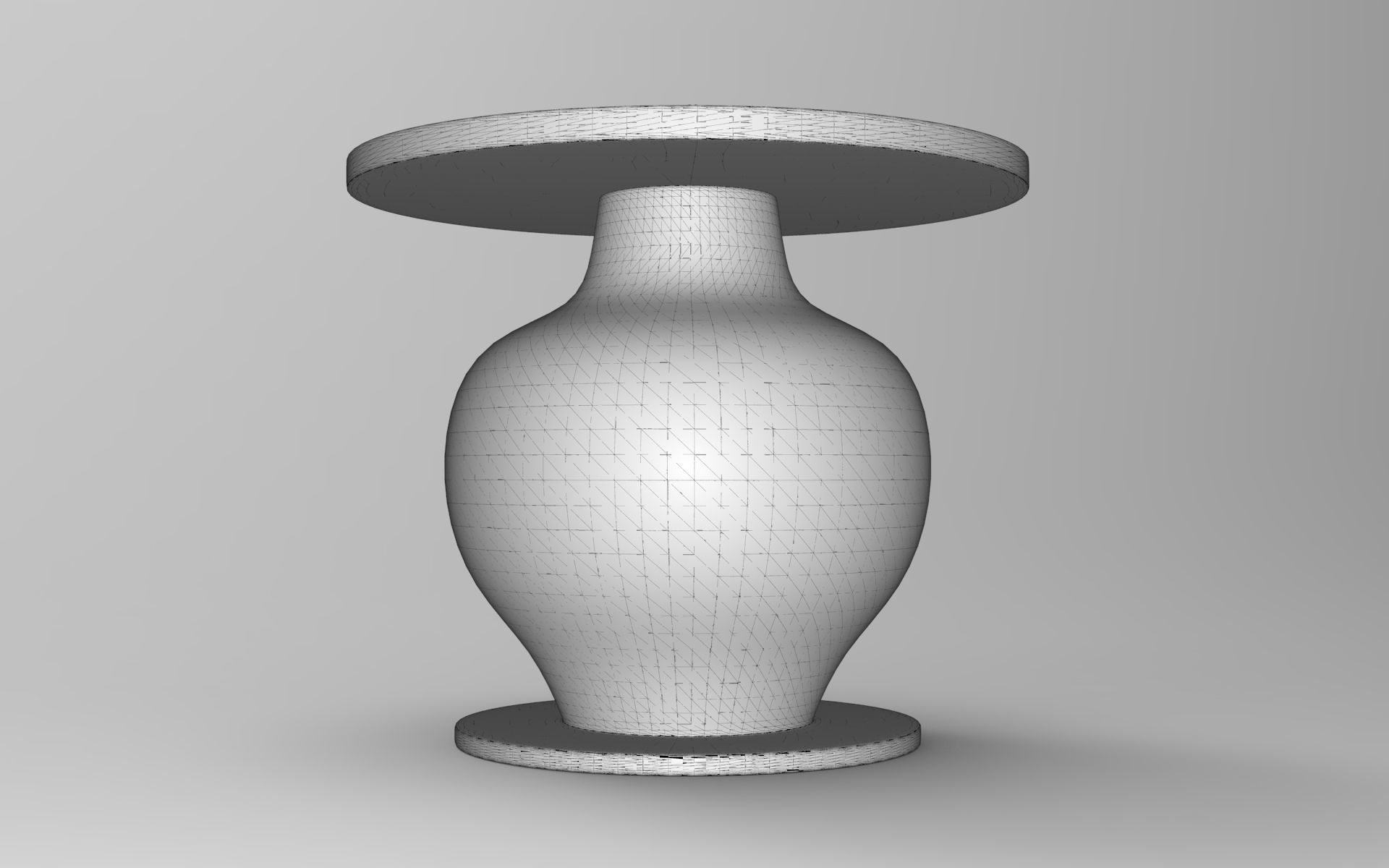 Mento Side Table Low-poly 3D model_6