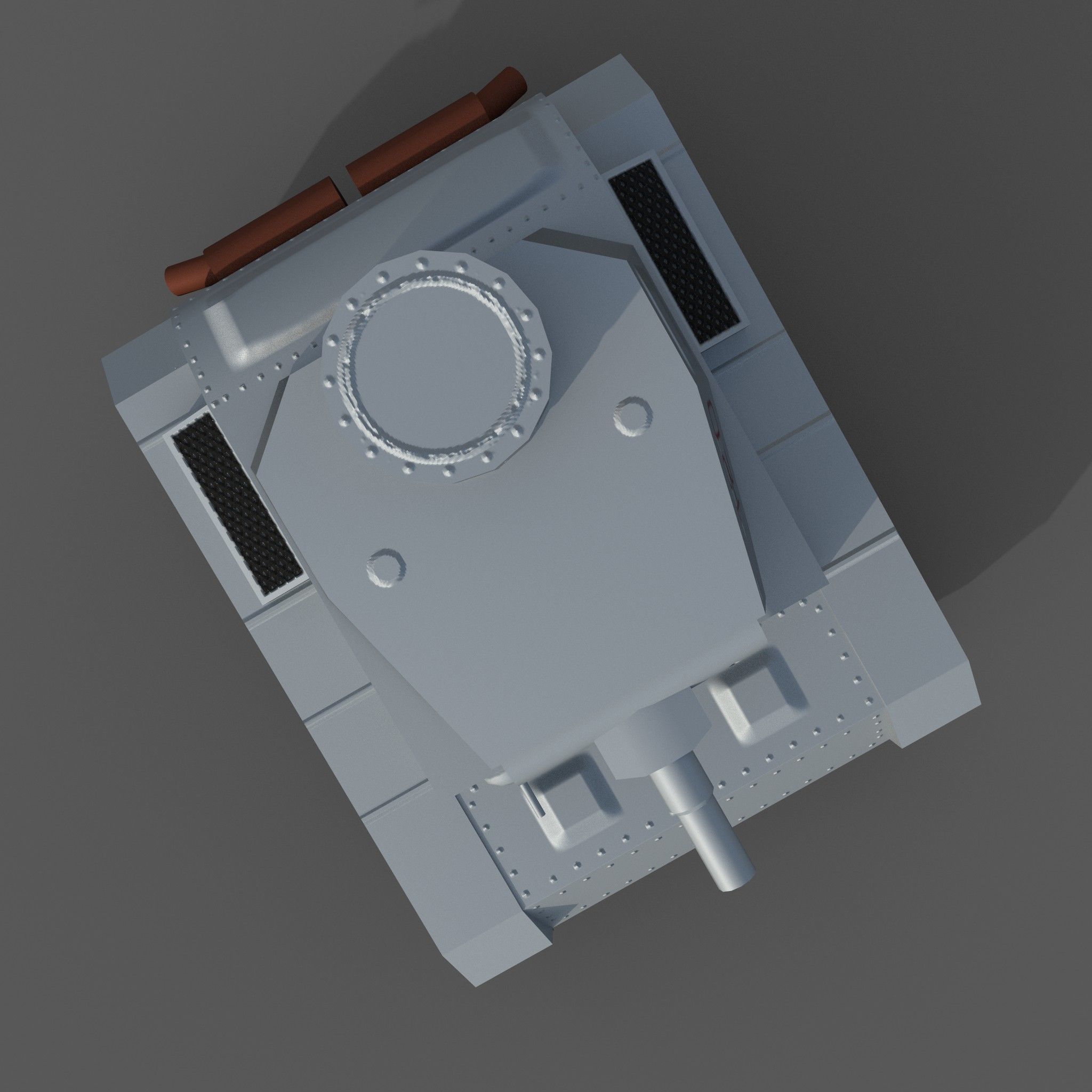 Cartoon Pz  III Low-poly 3D model_9