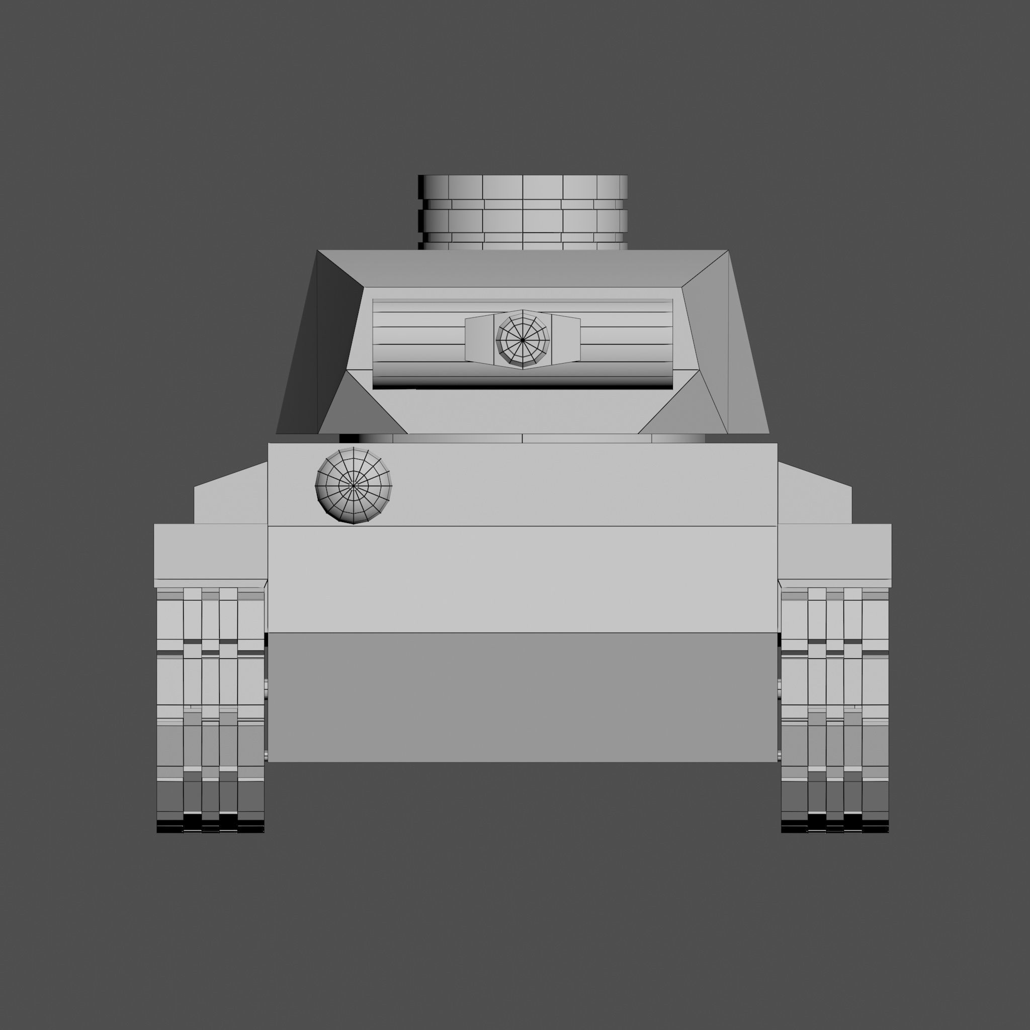 Cartoon Pz  III Low-poly 3D model_16