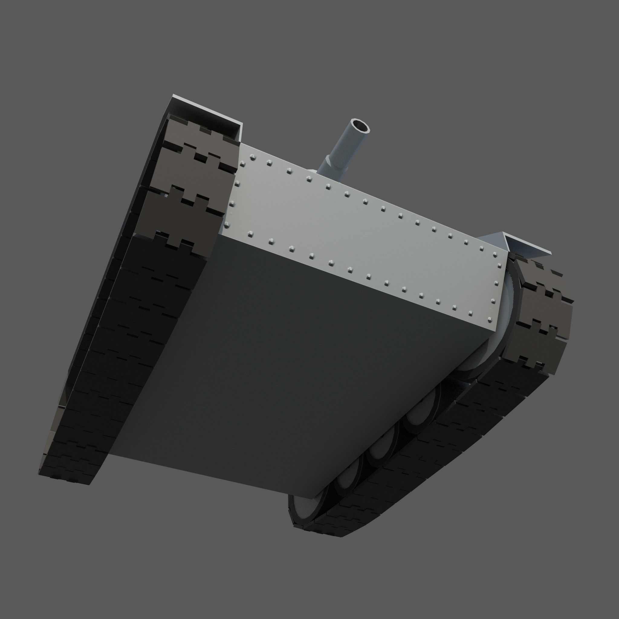 Cartoon Pz  III Low-poly 3D model_10