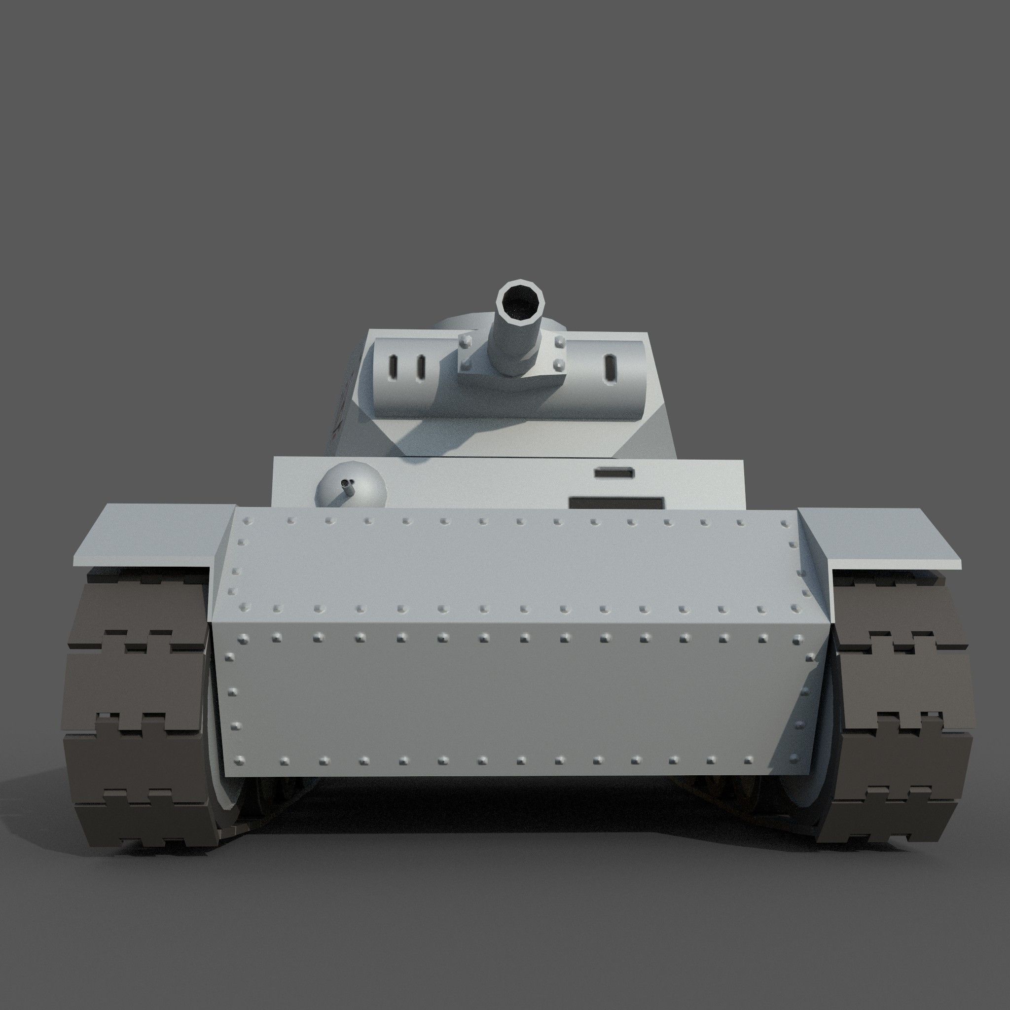 Cartoon Pz  III Low-poly 3D model_3