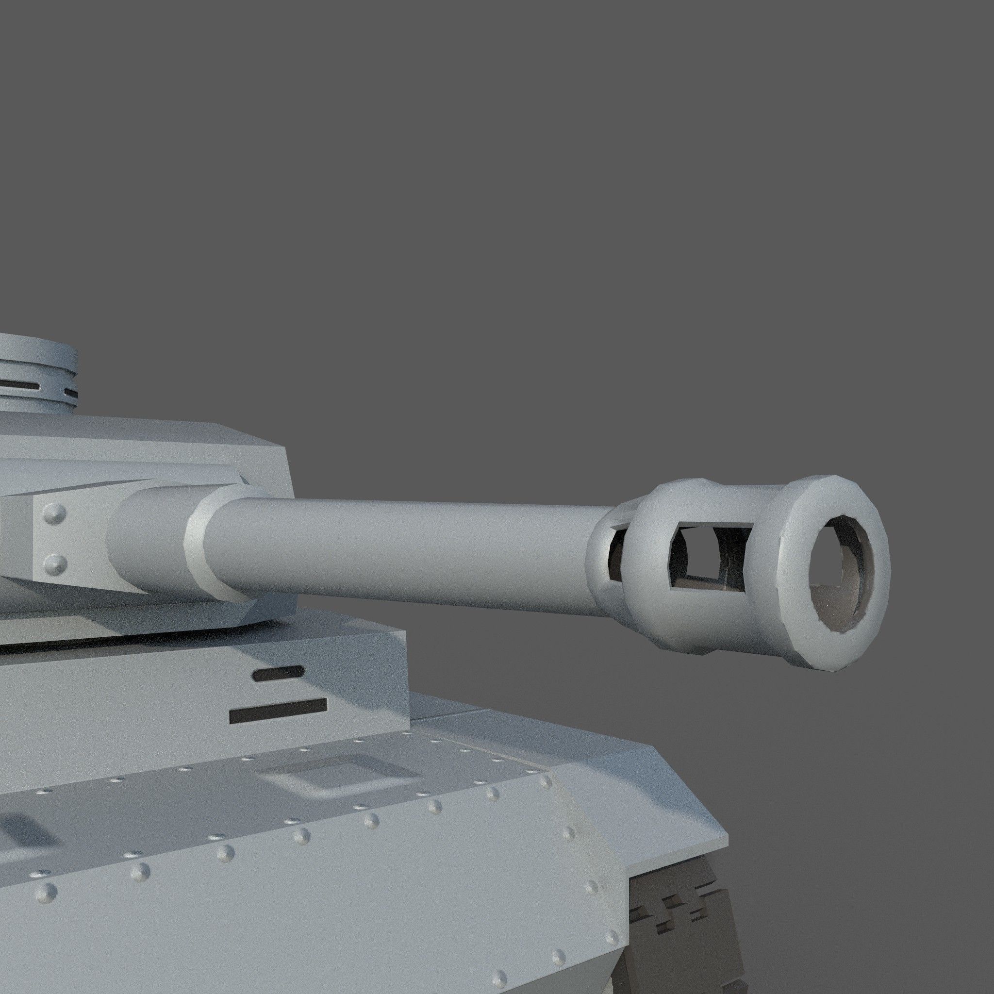 Cartoon Pz IV F2 Low-poly 3D model_13