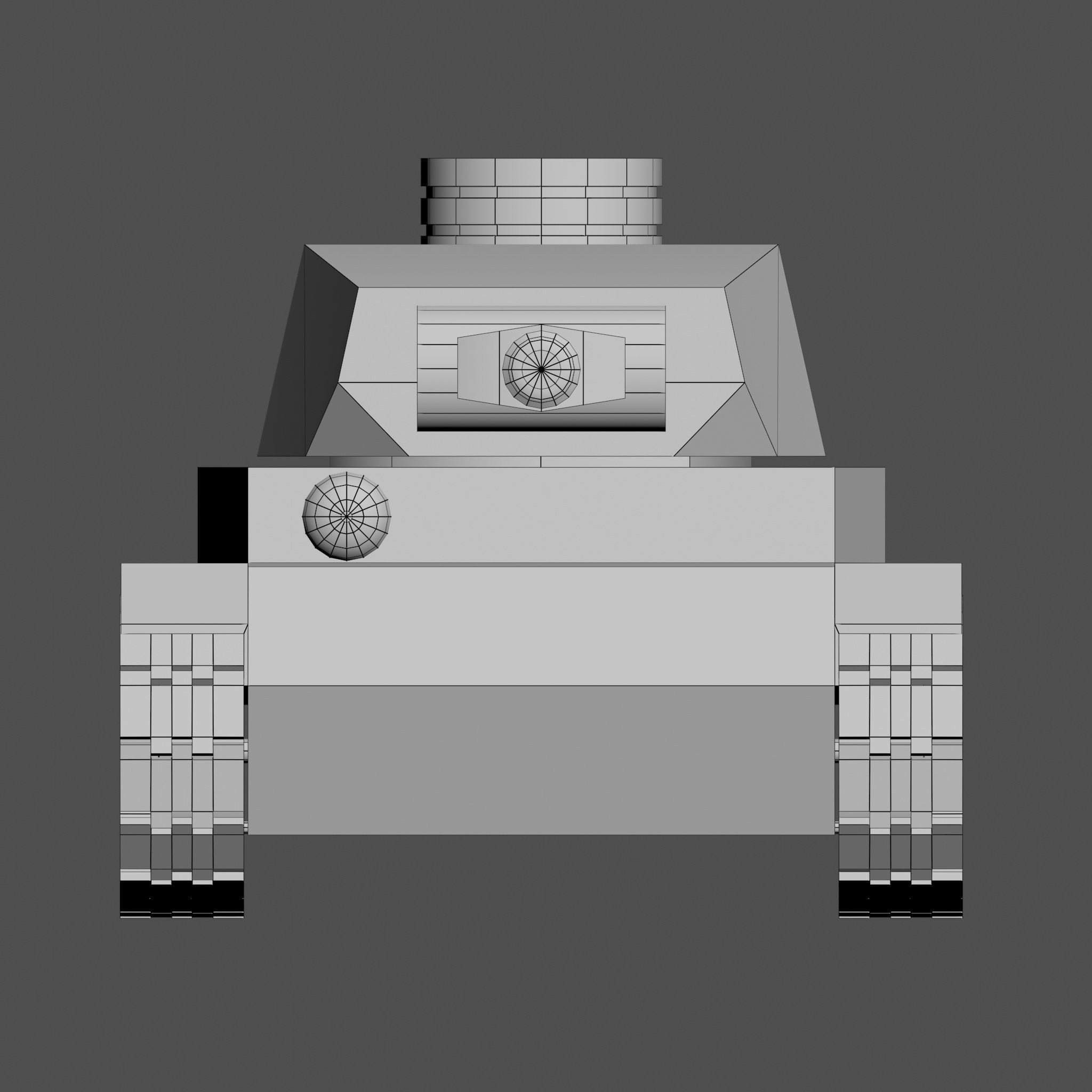 Cartoon Pz IV F2 Low-poly 3D model_16