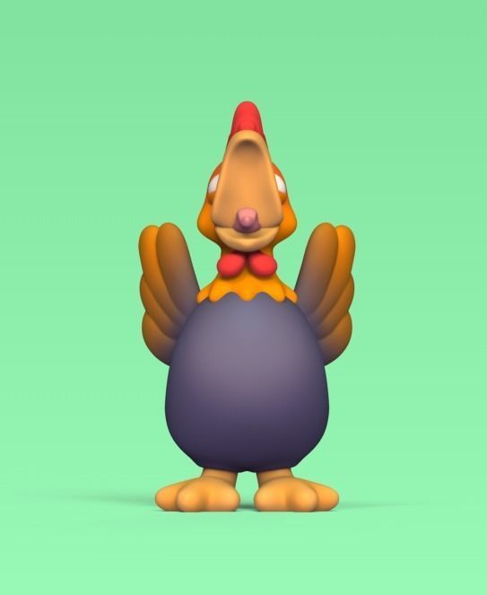 Rooster Crowing 3D print model_2