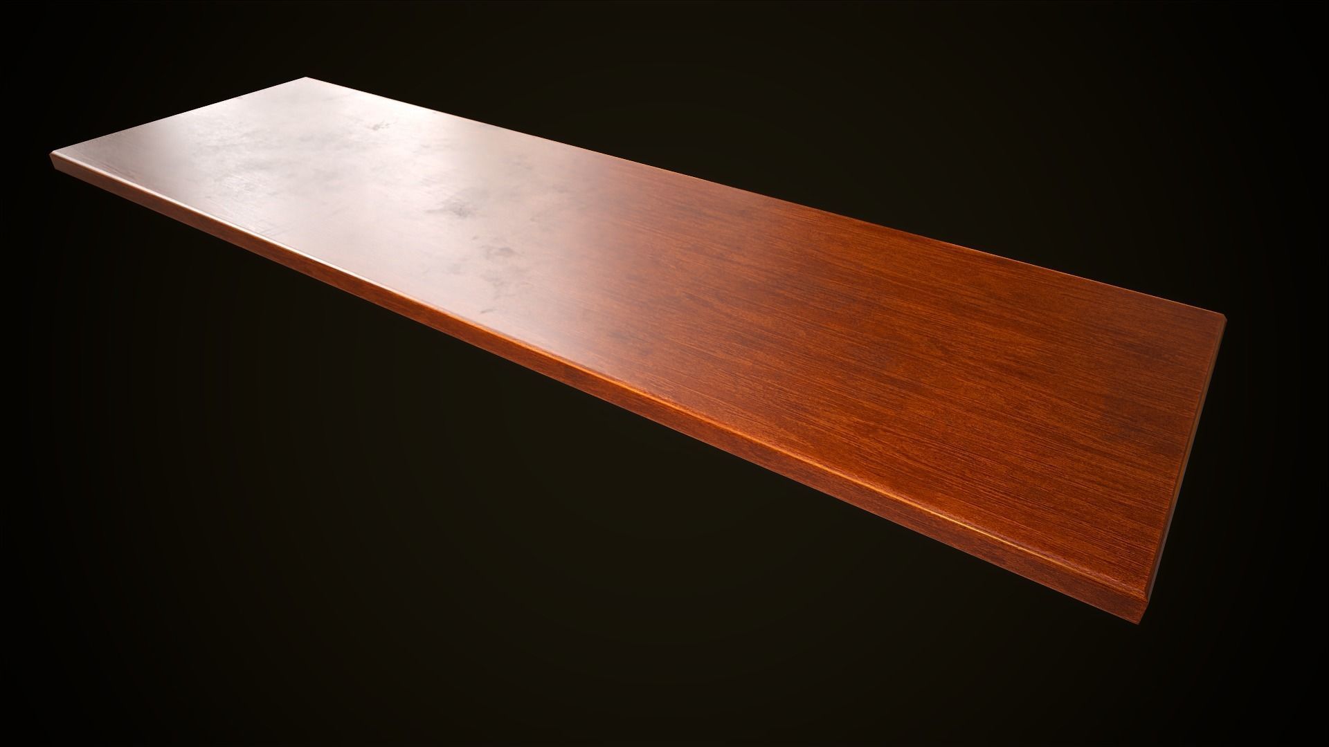 Vintage shelf with books Low-poly 3D model_22