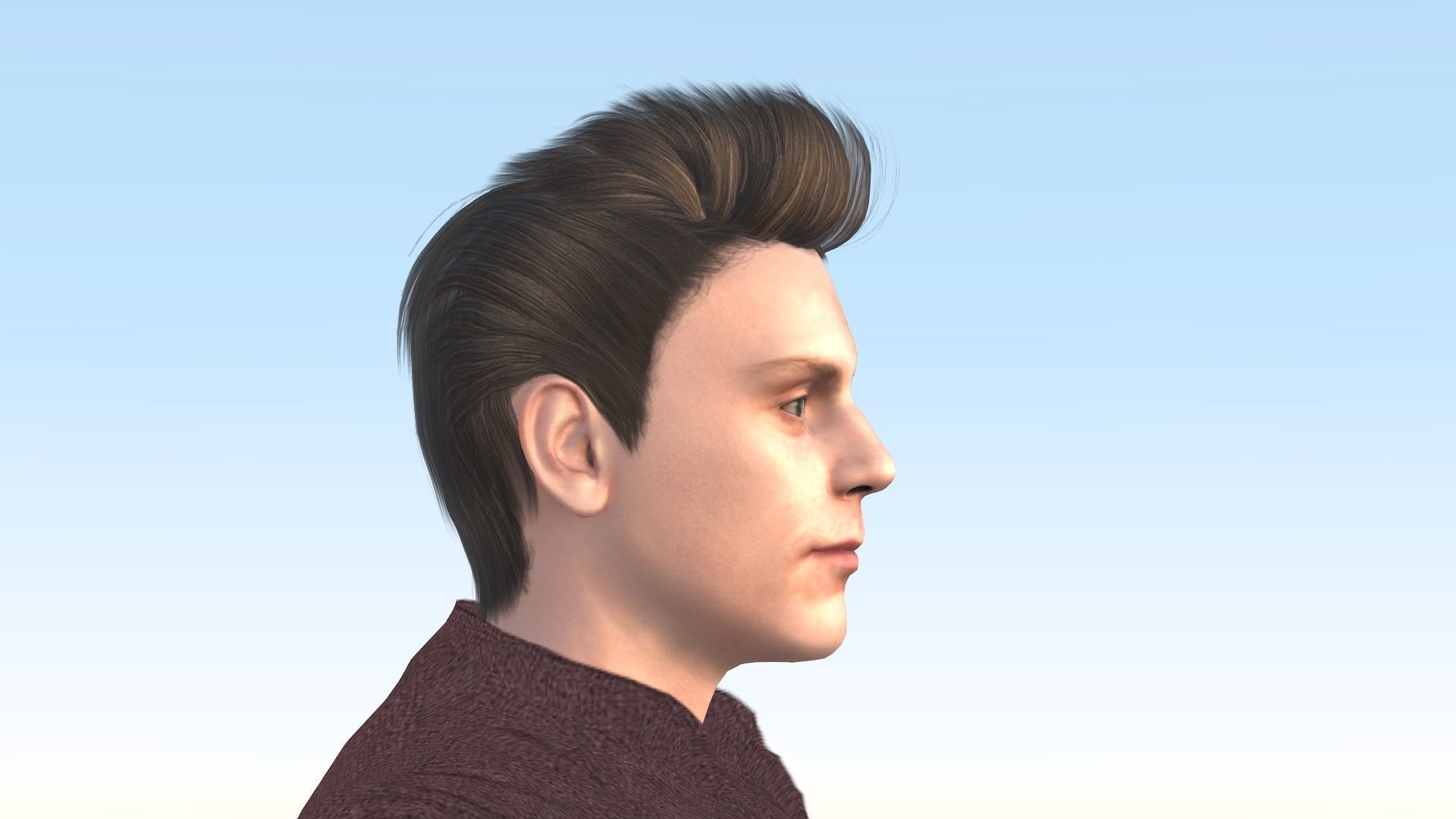 Evan Peters Low-poly 3D model_10