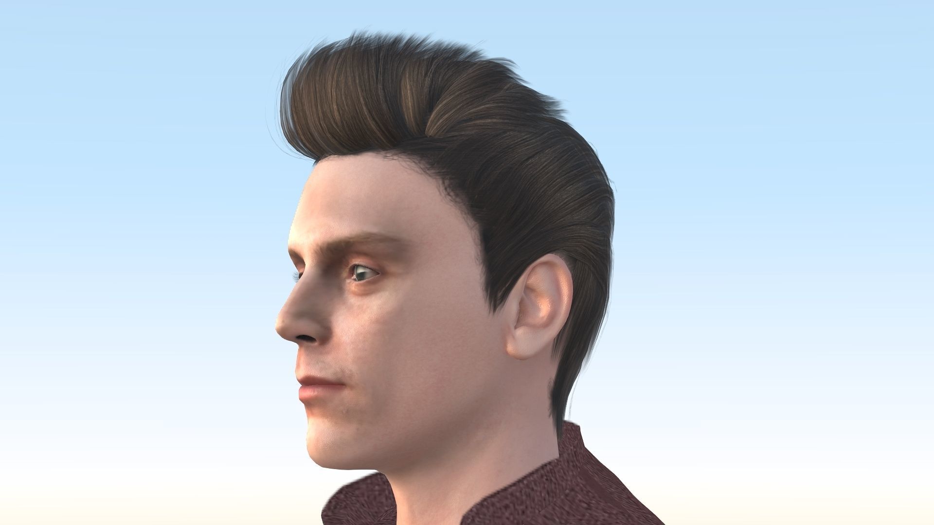 Evan Peters Low-poly 3D model_19