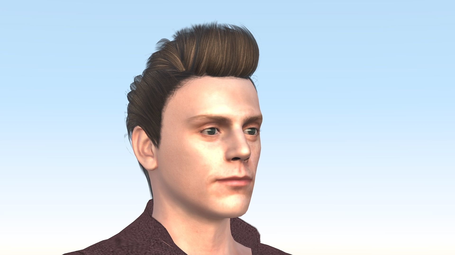 Evan Peters Low-poly 3D model_6