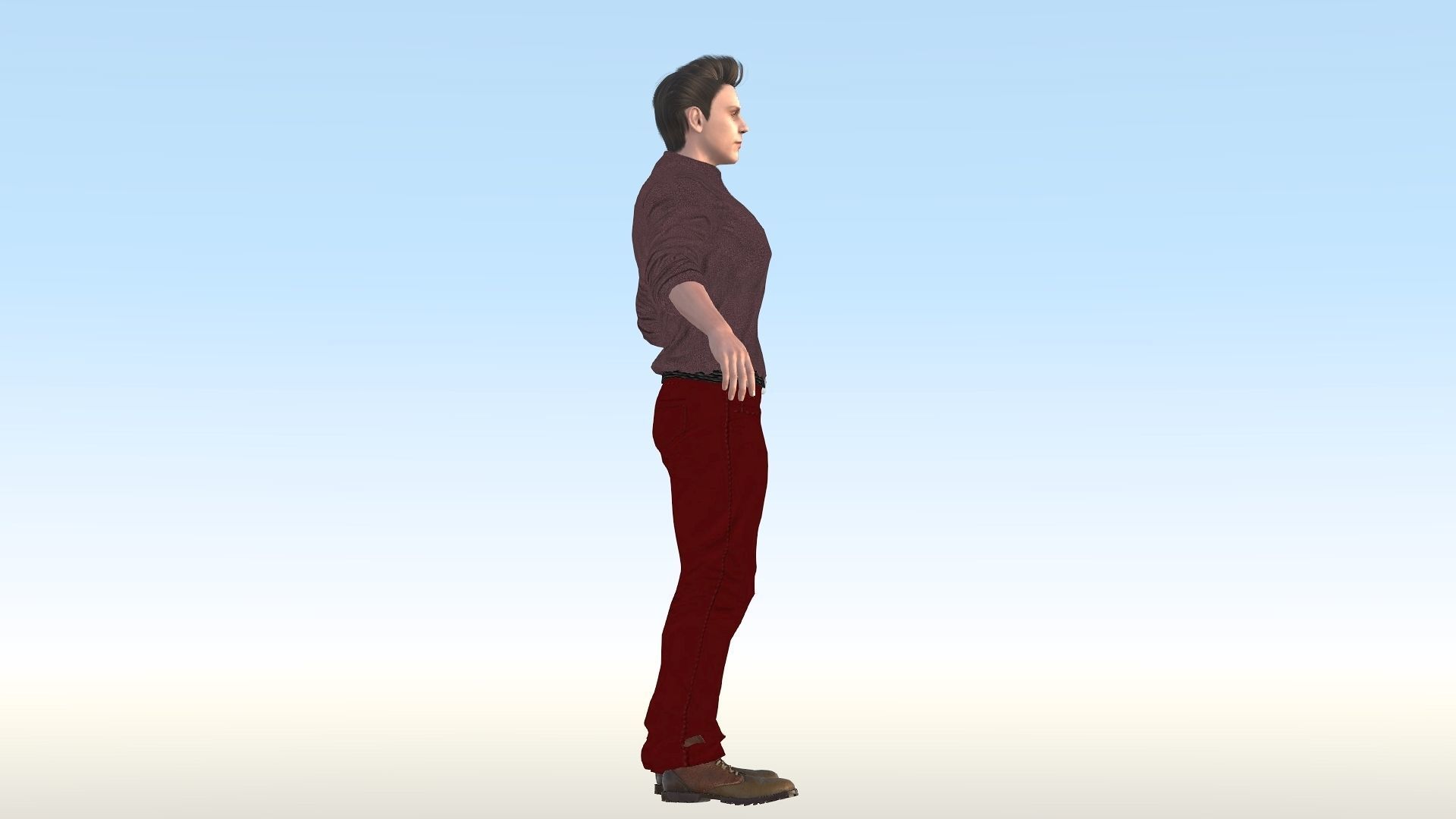 Evan Peters Low-poly 3D model_2